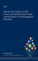 What Are They Telling Us in Their Journals: An Exploratory Study of Adults Learning Chinese as a Foreignlanguage in Hong Kong