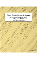 Blank Sheet Music Notebook