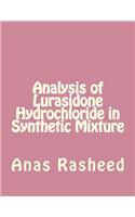Analysis of Lurasidone Hydrochloride in Synthetic Mixture