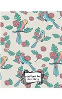 Notebook Line Bird Pattern