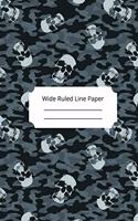 Camouflage Art Theme Wide Ruled Line Paper