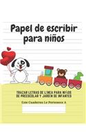 Papel de escribir para niños