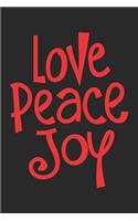 Christmas Notebook, love pease joy