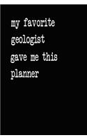 My Favorite Geologist Gave Me This Planner