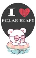 I Heart Polar Bears: A Cute Polar Bear Lovers Journal / Notebook / Diary Perfect for Birthday Present or Christmas Gift Great for kids, Teens or Students(6x9 - 110 Blank