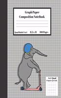 Graph Composition Notebook 4 Squares per inch 4x4 Quad Ruled 4 to 1 / 8.5 x 11 100 Sheets