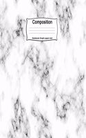 Graph Paper Composition Notebook: Coordinate graph 4x4 Quadrille Paper - Quad Ruled paper - grid paper - squared paper - math paper - Graph Paper Cover Design with Marble Effect back(1 7.5x9.25 Inch Graph Paper 4 X 4)