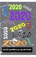 2020 Colorful Paint Splatter Weekly Planner