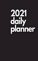 Large 2021 Daily Planner, Pitch Black Edition