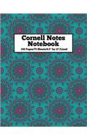 Cornell Notes Notebook: 8.5" by 11" - 150 Pages of Cornell Note Paper for Note Taking - Lined Format - Design #2