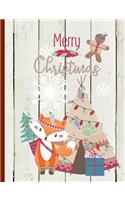 Merry Christmas: Tribal Winter Christmas Fox Teepee Journal & Diary