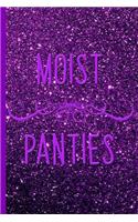 Moist Panties, Royal Purple Glitter Design