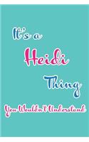 It's a Heidi Thing You Wouldn't Understand