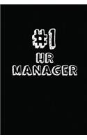 #1 HR Manager: Blank Lined Composition Notebook Journals to Write in