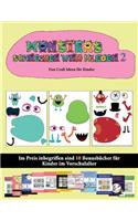 Fun Craft Ideen für Kinder: 20 vollfarbige Kindergarten-Arbeitsblätter zum Ausschneiden und Einfügen - Monster 2