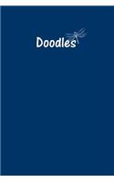 Doodles Journal - Great for Sketching, Doodling, Project Planning or Brainstorming: Medium Ruled, Soft Cover, 6 x 9 Journal, Navy Blue, 100 Pages