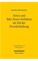 Notice and Take-Down-Verfahren als Teil der Providerhaftung
