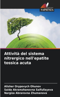 Attività del sistema nitrergico nell'epatite tossica acuta