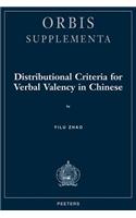Distributional Criteria for Verbal Valency in Chinese