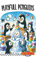 Playful Penguins Coloring Book