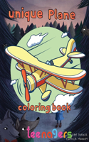 Unique Plane Coloring Book teenagers: 8.5''x11''/Airplane Coloring Book