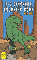 A to Z dinosaur coloring book for kids