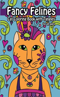 Fancy Felines Cat Coloring Book with Tangles