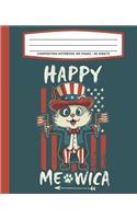 Composition Notebook 100 Pages / 50 Sheets Happy Meowica