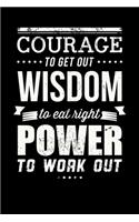 Courage To Get Out Wisdom To Eat Right Power To Work Out
