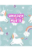 Unicorn Nurse: Cute Journal Notebook for Nursing Student and Practitioner with Large 8.5 x 11 Blank Ruled White Paper (Perfect for School, Medical, Clinical and Ho