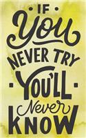 If You Never Try You Never Know