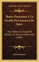 Theses Presentees A La Faculte Des Sciences De Paris