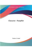 Character - Pamphlet: (English)