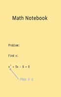 Funny Math Homework Notebook