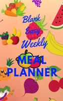 Blank Easy Weekly Meal Planner