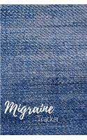 Migraine Tracker: the 90 day migraine and pain diary blue denim jeans design- Beautifully designed pain management notebook to record migraines- Track weather, durati