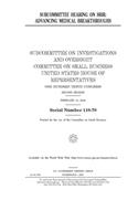Subcommittee hearing on SBIR