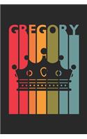Gregory: Vintage Custom Personalized Lined Name Notebook, Diary, Journal - Retro Birthday, Christmas Gifts for Son, Nephew, Brother, Dad, Father: Medium Coll
