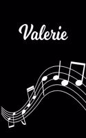 Valerie: Sheet Music Note Manuscript Notebook Paper - Personalized Custom First Name Initial V - Musician Composer Instrument Composition Book - 12 Staves a 