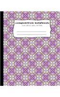 Composition Notebook: Lilac Circles Small Pattern: Composition Journal with Wide Ruled Paper, 7.5in x 9.25 in and 100 pages book for teens, girls, boys, kids, teachers an