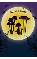 Mushroom Notebook Halloween Journal