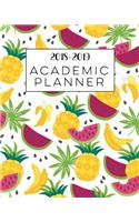 2018-2019 Academic Planner: Weekly And Monthly: Calendar Schedule Organizer and Journal Notebook(Tropical Fruit Pineapple & Bananas Life Planners)
