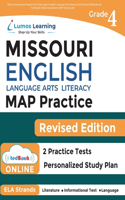 Missouri Assessment Program Test Prep: Grade 4 English Language Arts Literacy (ELA) Practice Workbook and Full-length Online Assessments: MAP Study Guide(4 Mo Map by Lumos Learning)