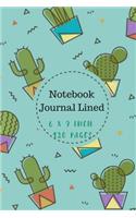 Notebook Journal Lined: 6 x 9 Inch, 120 Pages: Diary Composition Book Journal to Writh in for School, Home, Work, Office, Note, Record, Artist, Journaling, Scholar, Student