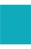 Robin's Egg Blue 101 - Blank with Fleur de Lis Corners Notebook