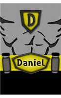 Daniel: Personalized Batman style Lined Journal Diary Notebook for Boys 150 Pages, 6" x 9" (15.24 x 22.86 cm), Durable Soft Cover
