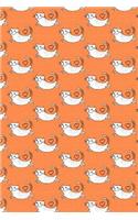Journal Notebook For Cat Lovers Flying Cats Pattern 6
