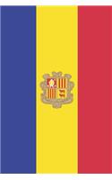 Andorra Flag Notebook - Andorran Flag Book - Andorra Travel Journal: Medium College-Ruled Journey Diary, 110 page, Lined, 6x9 (15.2 x 22.9 cm)