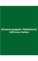 Schwarzpapier Notizbuch - 100 leere Seiten