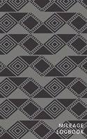 Mileage Logbook: Auto Mileage Log Book for Personal and Professional Use Black with Gray Southwestern Pattern